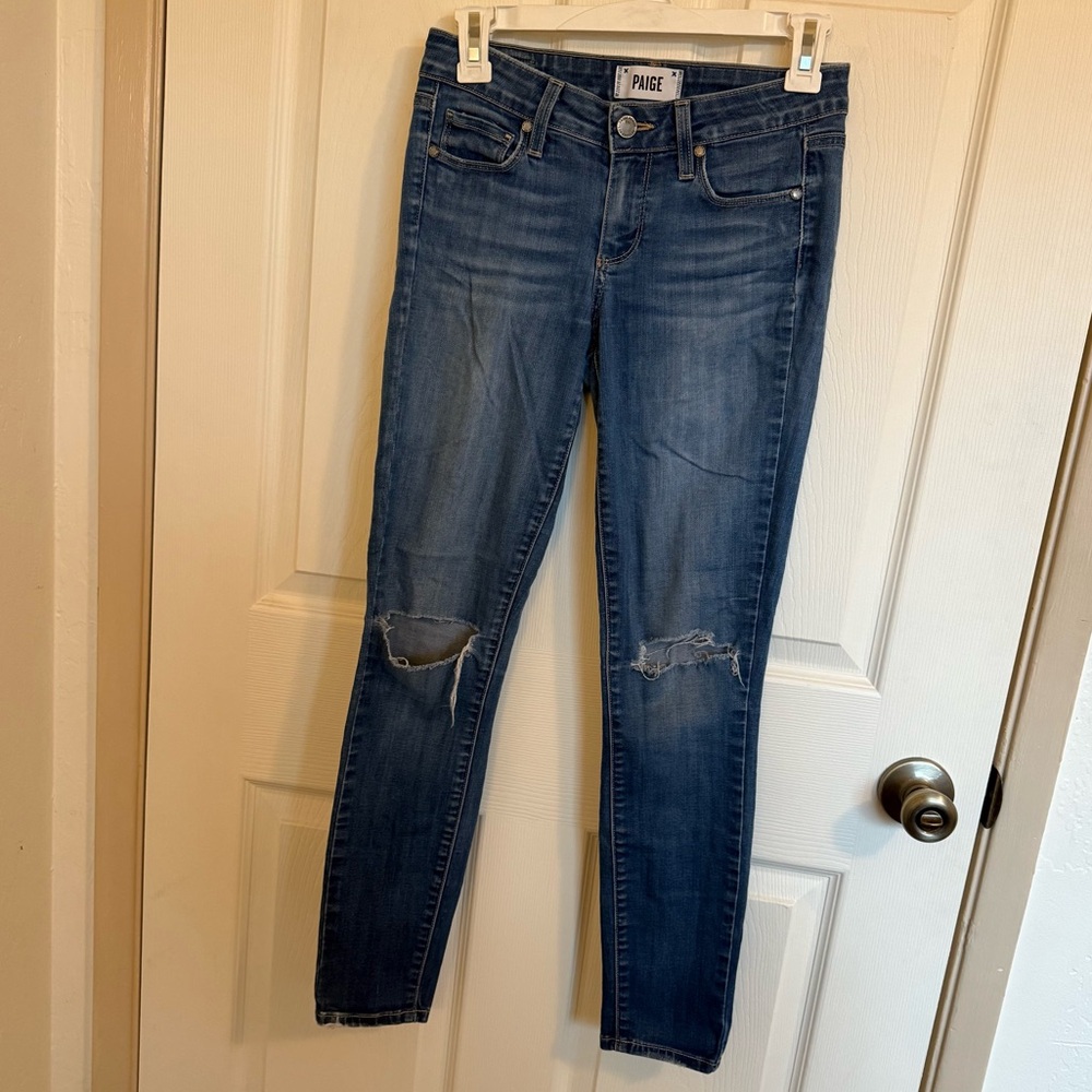 Paige Denim Jeans - Distressed Medium wash Size 25